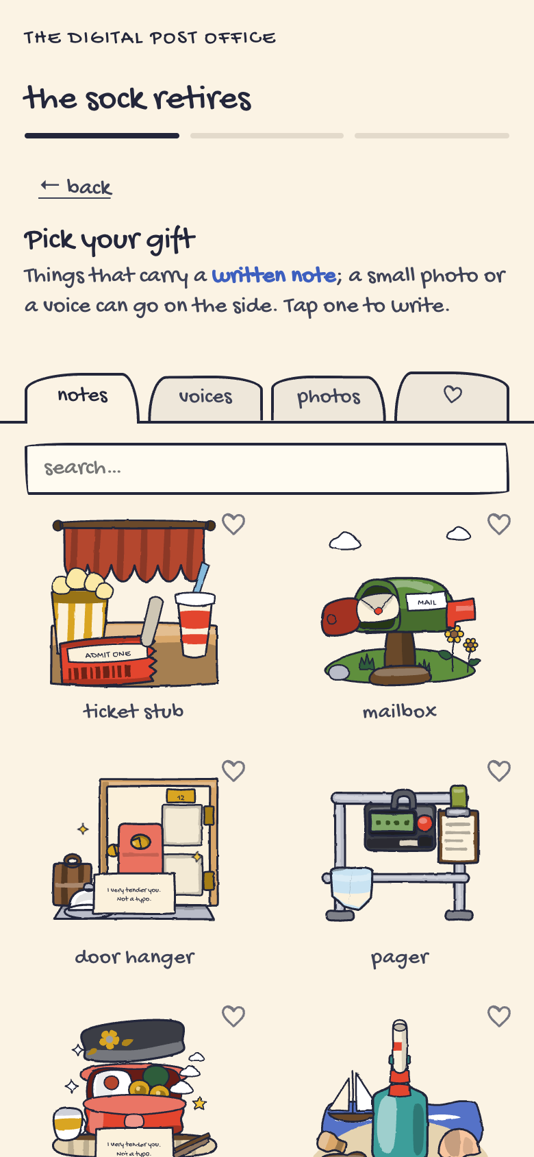 Choosing an object